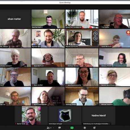 «Teamsitzung» vom 5. Mai 10:15 – 12:15 Uhr in Bern/Zürich/via Zoom